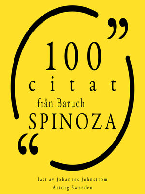 cover image of 100 citat från Baruch Spinoza